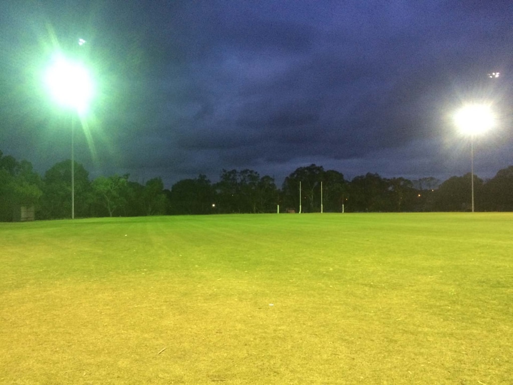 Lights installation at Golden Grove Oval